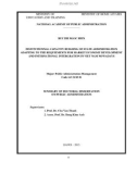 Summary of doctoral dissertation on public administration: Institutionnal capacity building of state administration adapting to the requiements for market economy development and international intergration in Việt Nam nowadays