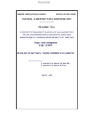 Summary of Doctoral thesis in Public management: Competency-based civil servant management in state administrative agencies to meet the administrative reform requirements in Vietnam