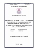 Summary of the Phd thesis: Assessment of root canal treatment performed on elderly patient's premolar using protaper next system – An experimental research and a clinical trial