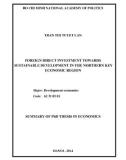 Summary of phd thesis in economics: Foreign direct investment towards sustainable development in the northern key economic region