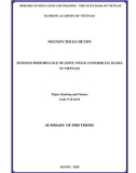 Summary of Phd thesis: Business performance of joint-stock commercial banks in Vietnam