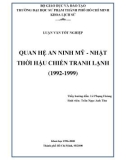 Luận văn tốt nghiệp: Quan hệ an ninh Mỹ - Nhật thời hậu chiến tranh lạnh (1992-1999)