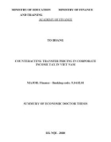 Summary of Economic Doctor thesis: Counteracting transfer pricing in corporate income tax in Viet Nam