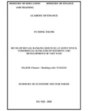 Summary of Economic Doctor thesis: Develop retail banking services at joint stock commercial bank for investment and development of Viet Nam