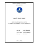 Chuyên đề tốt nghiệp: Hiệu quả sử dụng lao động của Công ty TNHH MTV Cao su Krông Búk