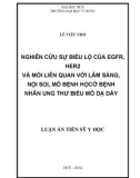 Luận văn Tiến sỹ Y học: Nghiên cứu sự biểu lộ của EGFR, HER2 và mối liên quan với lâm sàng, nội soi, mô bệnh học ở bệnh nhân ung thư biểu mô dạ dày