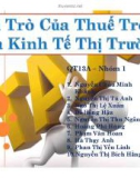 Tiểu luận: Vai trò của thuế trong nền kinh tế thị trường