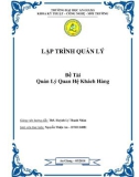 Đề tài: Quản lý quan hệ khách hàng