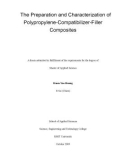 Master's thesis of Applied Science: Preparation and characterization of polypropylene-compatibilizer-filler composites