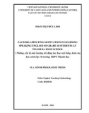 Master minor programme thesis English linguistics: Factors affecting motivation in learning speaking English of grade 10 students at Thanh Ba High school