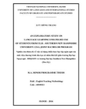 Master minor programme thesis English linguistics: An exploratory study on language learning strategies use of students from ULIS - Southern New Hampshire university (USA) joint bachelor program