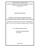 Master minor programme thesis English linguistics: Attitudes of Vietnamese teachers of english in universities towards world Englishes in the classroom