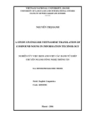 Master minor programme thesis English linguistics: A study on English Vietnamese translation of compound nouns in information technology