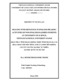 Master minor programme thesis English linguistics: Dealing with reticence in English speaking activities of non English majored students at university of Science, Vietnam national university Hanoi