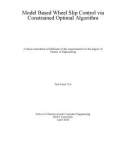 Master's thesis of Engineering: Model based wheel slip control via constrained optimal algorithm