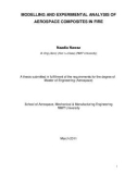 Master's thesis of Engineering (Aerospace): Modelling and experimental analysis of aerospace composites in fire