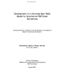 Master's thesis of Engineering: Development of a universal spot weld model for automotive FEM crash simulations