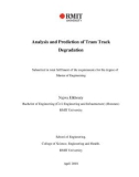 Master's thesis of Engineering: Analysis and prediction of tram track degradation