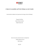 Thesis for the degree of Doctor of Philosophy: A Study of Accountability and Worth: Making Ayurveda Valuable