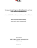 Thesis for the degree of Doctor of Philosophy: Nanofunctional Graphene Oxide Materials as Novel Water Depollution Membranes