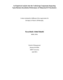 Doctoral thesis of Philosophy: An empirical analysis into the underlying components impacting upon business incubation performance of Malaysian ICT incubators