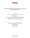 Doctoral thesis of Philosophy: The interaction between fiscal policy and monetary policy to achieve price stability in emerging economies