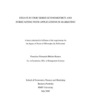 Doctoral thesis of Philosophy: Essays in time series econometrics and forecasting with applications in marketing