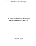 Tiểu luận Kinh tế lượng: Sinh viên và vấn đề nghỉ học - Chủ đề Nghỉ học của sinh viên