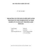 Đề tài: Ảnh hưởng của tuổi, mùa vụ đến chất lượng tinh dịch của trâu Murrah nuôi tại Trạm Nghiên cứu và Sản xuất tinh đông lạnh Moncada