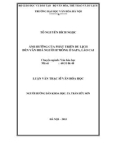 Luận văn Thạc sĩ Văn hóa học: Ảnh hưởng của phát triển du lịch đến văn hóa người H'mông ở Sapa, Lào Cai