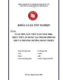 Khóa luận tốt nghiệp: Luật phá sản Việt Nam năm 2004 - thực tiễn áp dụng tại thành phố Hà Nội và phương hướng hoàn thiện