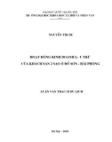 Tóm tắt Luận văn Thạc sĩ: Hoạt động kinh doanh lưu trú của khách sạn 2 sao ở Đồ Sơn – Hải Phòng