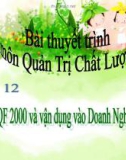 QUẢN TRỊ CHẤT LƯỢNG