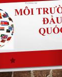 Bài thuyết trình: Môi trường đầu tư quốc tế