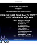 Thuyết trình tài chính quốc tế: Nghiên cứu hoạt động đầu tư trực tiếp nước ngoài của Việt Nam