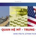 Bài thuyết trình Tài chính quốc tế: Quan hệ Mỹ - Trung