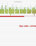 Bài thuyết trình Tiêu chuẩn ổn định của mode dao động