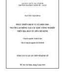 Tóm tắt luận án Tiến sĩ Kinh tế: Phát triển dịch vụ xã hội cho người lao động tại các khu công nghiệp trên địa bàn TP. Hồ Chí Minh