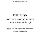 Tiểu luận: Mối liên hệ giữa học tập, đào tạo và hành vi nhân viên