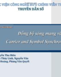 Báo cáo tiểu luận: Đồng bộ sóng mạng và kí hiệu