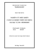 Tóm tắt Luận văn Thạc sĩ Kỹ thuật: Nghiên cứu điều khiển cánh tay Robot thiếu dẫn động hai bậc tự do - Pendubot