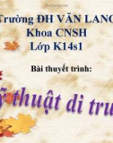 Tiểu luận: Kỹ thuât di truyền