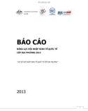 Báo cáo Năng lực hội nhập kinh tế quốc tế cấp địa phương 2013