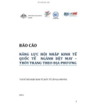 Báo cáo Năng lực hội nhập kinh tế quốc tế ngành Dệt may – Thời trang theo địa phương