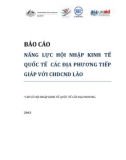 Báo cáo Năng lực hội nhập kinh tế quốc tế các địa phương tiếp giáp với nước CHDCND Lào