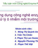 Tiểu luận ứng dụng công nghệ enzyme xử lý ô nhiễm môi trường