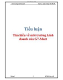 Tiểu luận: Tìm hiểu về môi trường kinh doanh của G7-Mart