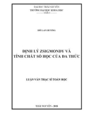 Luận văn Thạc sĩ Toán học: Định lý Zsigmondy và tính chất số học của đa thức