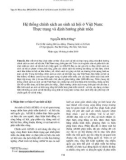 Báo cáo: Hệ thống chính sách an sinh xã hội ở Việt Nam: Thực trạng và định hướng phát triển