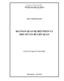 Luận văn Thạc sĩ Toán học: Bài toán quan hệ biến phân và một số vấn đề liên quan